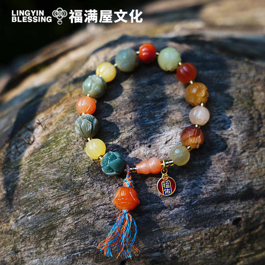 【灵隐景区直发】风化菩提手串财神莲花菩提手持多宝念珠盘珠汉服挂件   3-5天发货 商品图7