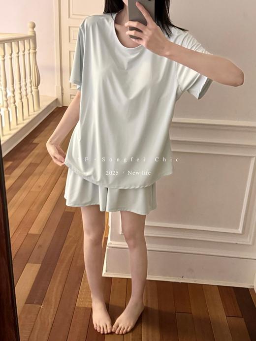 1秒降温【小凉皮家居服套装】自带胸垫  软糯糯冰冰凉凉🧊空调都不用开了！ 商品图2