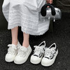 经典鲨2025夏款仙女风甜美蝴蝶结串珠薄款透气厚底休闲鞋女KW160-529151 商品缩略图1