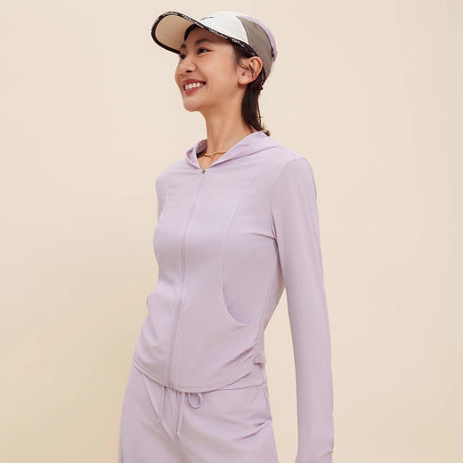 跃牌【禅语梵心】遮阳轻薄防嗮凉感夹克连帽运动宽松上衣休闲瑜伽外套WT5061 商品图4