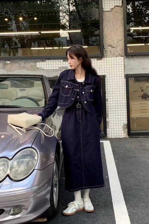 LNNNS 韩系牛仔短外套背心裙套装 20038 商品图0