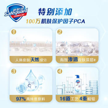 舒肤佳沐浴露 900g纯白清香型 劲爆特惠装 滋养保湿经典款 /个人护理 /身体护理 /沐浴露 商品图4