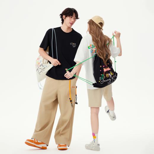 YKYB黄子韬短袖T恤签名T情侣全棉趣味上衣Y52NDT002 商品图1