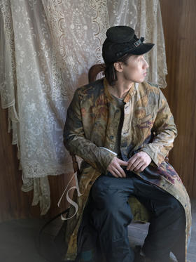 Paul Harnden 黑色绒面牛皮WINDOW LICKER HAT