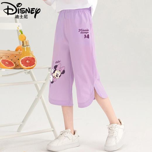 迪士尼女童七分裤夏季薄款冰丝儿童裤子2025新款女大童短裤外穿潮 商品图1