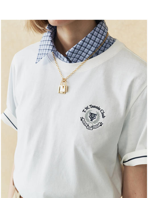 Teenie Weenie小熊字母圆领T恤女夏季女t恤TTRA252606T 商品图3