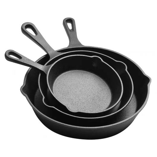 【🔥厨房神器上线】不挑炉灶的手工铸铁小煎锅🍳，健康烹饪新选择！原生铁矿打造，物理不粘，燃气电磁炉全适配✔️！铸铁小煎锅  手工加厚炒锅煎盘 迷你煎蛋锅  商品图0