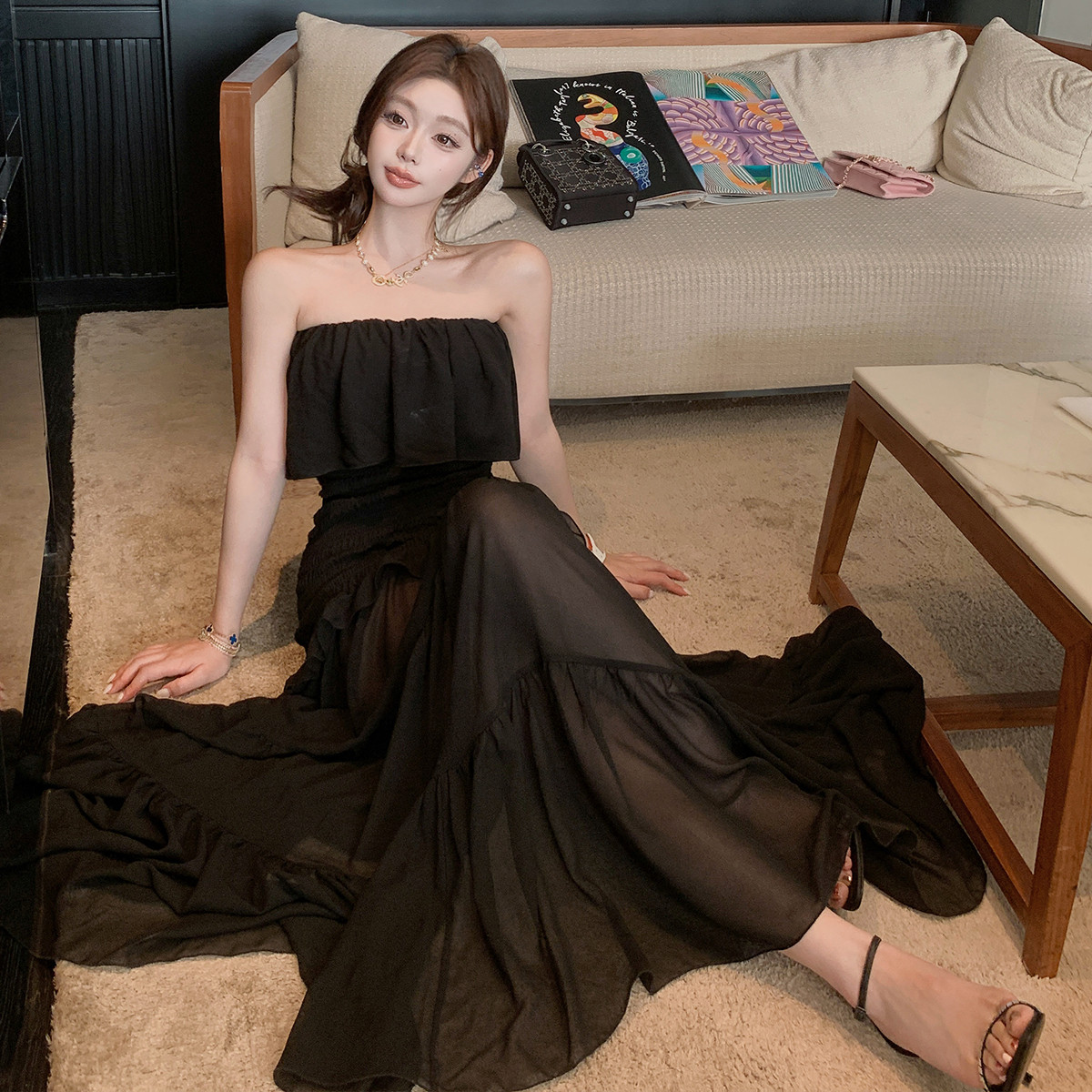 张林超LIN BOUTIQUE 2025秀场款 ·超哥私服高定级打揽拖地连衣裙