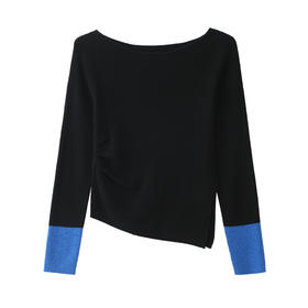 女士一字领羊毛套衫30W819