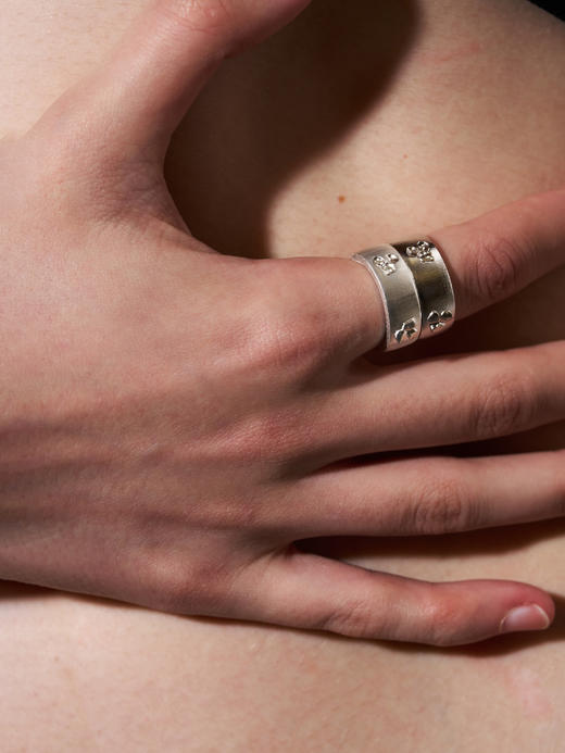 TINOM｜'010524-2 Stone 石刻戒指 [ 拉丝银 ] 商品图1