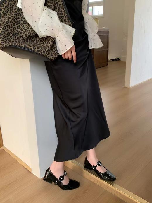 【GZ】无忧购法式珍珠花朵一字带气质浅口复古玛丽珍单鞋3827-9（截单后3-5天发货) 商品图10