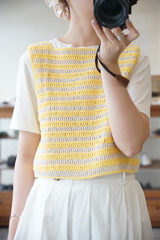 NITTO 手工钩编的粗花呢背心（双色） 商品图11