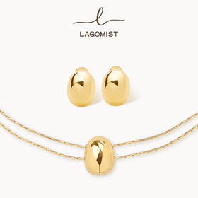 【秦岚&于文文&万妮达同款】Lagomist拿铁系列 | 金/银咖啡豆耳钉项链套装 小众时尚