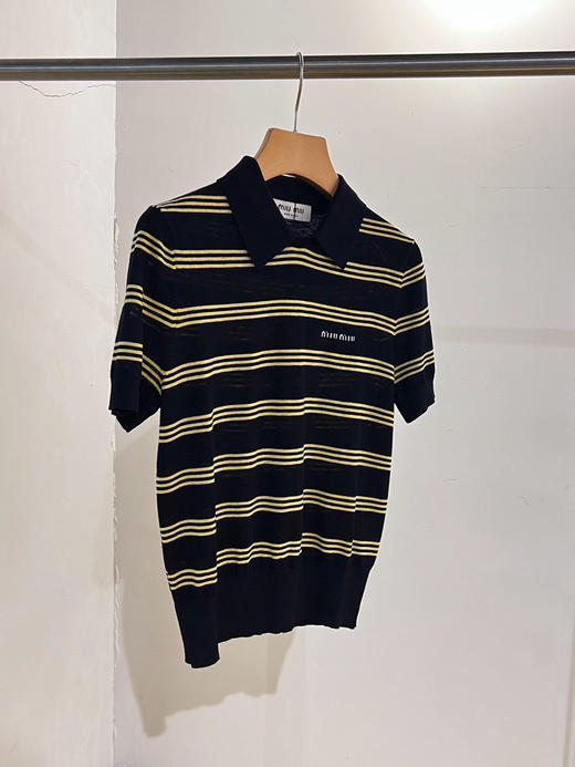 Miu 100%丝羊毛polo衫 商品图7