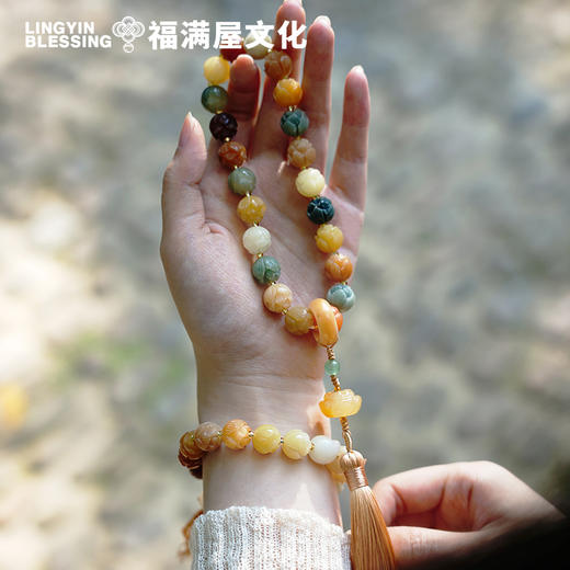 【灵隐景区直发】风化菩提手串财神莲花菩提手持多宝念珠盘珠汉服挂件   3-5天发货 商品图6