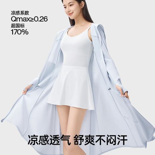 【女长款防晒衣 防晒至小腿】【双抗遮蔽 原纱防晒 凉感】 小野和子 长款防晒衣（立享：防晒口罩*1） 商品图2