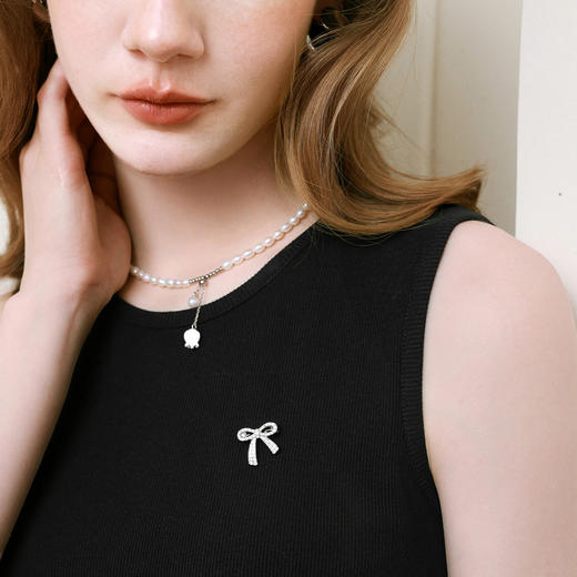 【商场同款】诗凡黎针织拼接连衣裙2025夏新款背心裙女3G4190181 商品图3