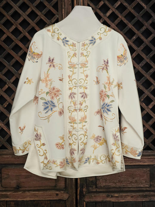 盛唐牡丹大师系列| 重工刺绣蝶恋芳华外套 商品图0