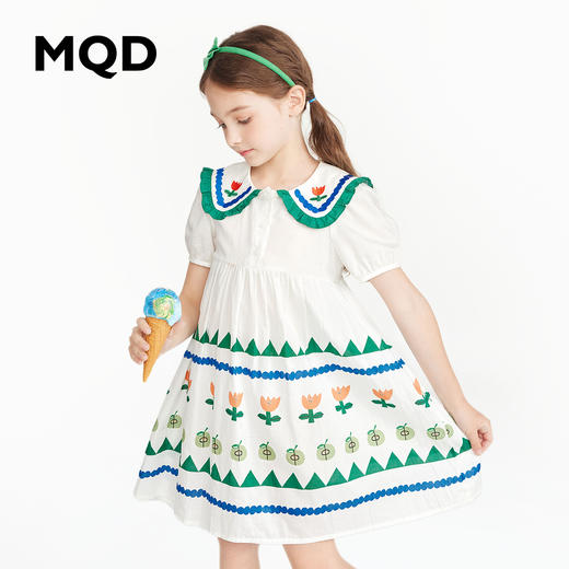 【G】【MQD】【专柜同款】童装女童泡泡袖连衣裙夏季新网红裙女孩连衣裙 商品图1