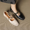 【预售5天】新款真皮法式编织镂空玛丽珍单鞋女夏季百搭透气凉单鞋SY&G1431 商品缩略图1