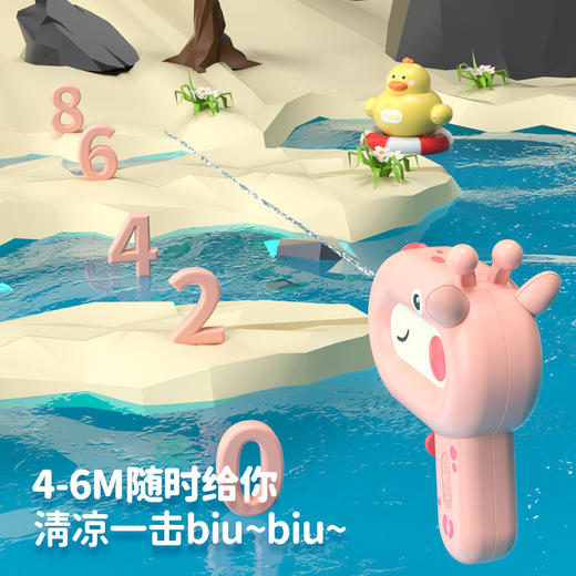 【拍1发2！夏日必备清凉神器🔥】萌趣恐龙&胖胖鸭呲水枪，biu出欢乐，宝宝戏水必备！💦亲子嬉水 儿童玩具 恐龙呲水小水枪 双喷卡通胖胖鸭喷水 户外打水仗宝宝洗澡戏水 商品图2