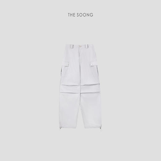 THESOONG"松弛新章"100%棉舒适呼吸感抽绳收脚中腰休闲裤HWKZ6480 商品图10