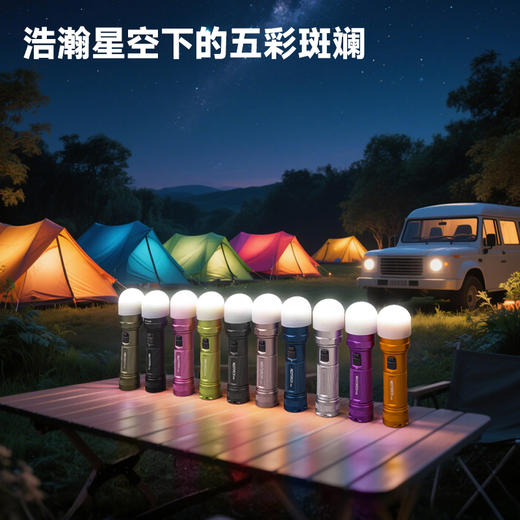 纳丽德【新品】P80十色焕彩，防身强光手电2100流明 商品图4