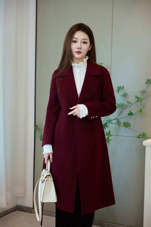 温存|知性系带羊毛大衣（91726） 商品图1