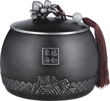 福寿安康-茶叶罐138x130mm 商品图0