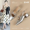 ZHR则则时尚蝴蝶结包头凉鞋2025新款气质百搭单凉鞋粗跟法式女鞋 商品缩略图1