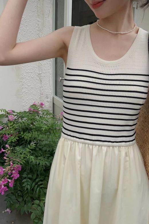 amadella 简约针织条纹连衣裙 18614 商品图1