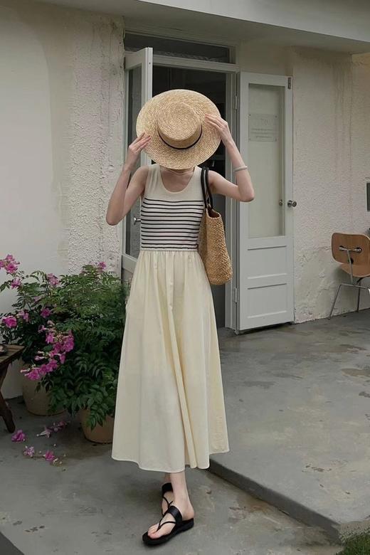 amadella 简约针织条纹连衣裙 18614 商品图0