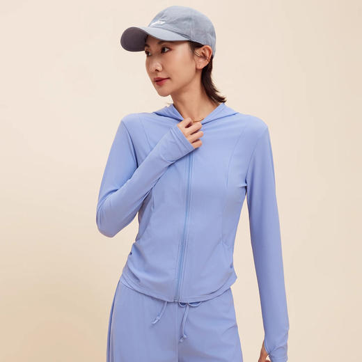 跃牌【禅语梵心】遮阳轻薄防嗮凉感夹克连帽运动宽松上衣休闲瑜伽外套WT5061 商品图1