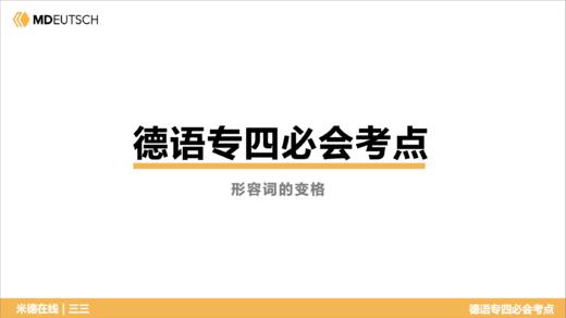 德语专四必会考点24 形容词的变格 商品图0