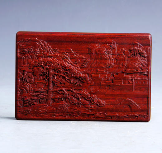 迎客松° 酸枝木书镇 商品图0