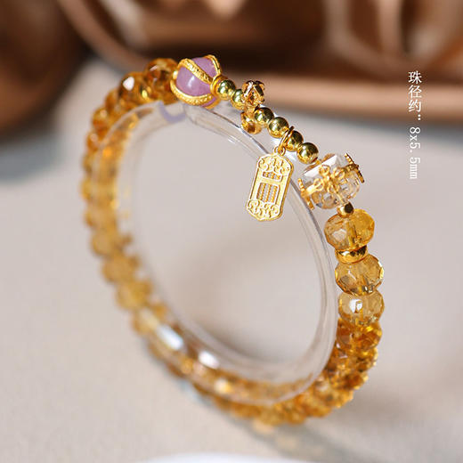 黄水晶金刚杵设计款盘珠手串 CR 商品图3