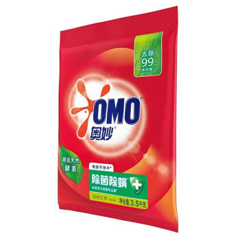 奥妙（OMO）洗衣粉 除菌除螨3.5KG 7斤 亲肤不伤手 桉树艾草香 去污去渍皂粉 /家庭清洁/纸品 /衣物清洁 /洗衣粉 商品图1