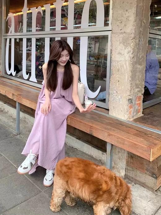 ✨轻松打造度假氛围感【初恋温柔挂脖吊带连衣裙】法式浪漫挂脖设计，优雅别致，彰显独特气质 商品图11