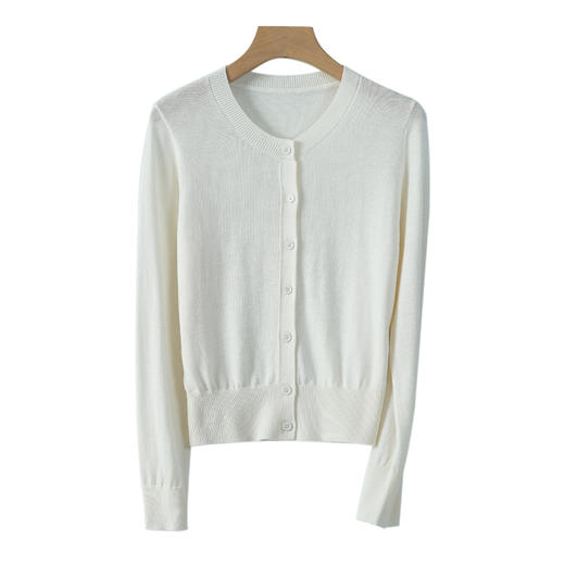 SENDI女士圆领针织羊毛开衫KK503 商品图1