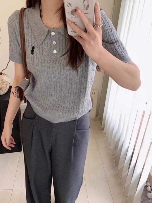 韩系慵懒冰丝polo衫 商品图4