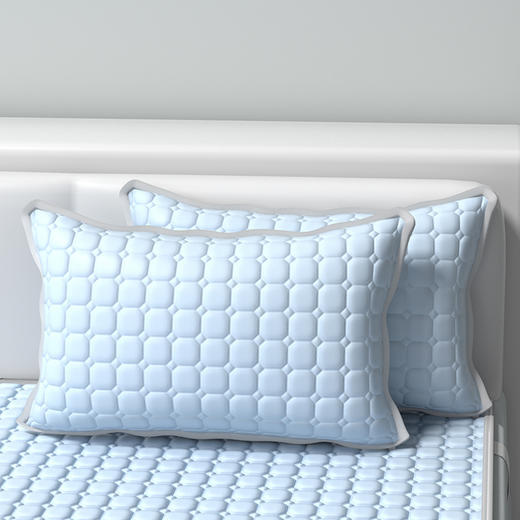 【降温黑科技】 無印良品 冰砖垫冰丝乳胶凉席三件套 A类母婴级 凉感效果显著 裸睡不留痕 舒适透气 水洗不变形 商品图7