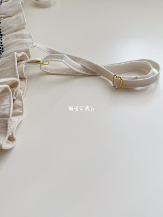 巴黎漫步｜特殊花型打揽 天然有机竹纤维亚麻兰精天丝混纺面料吊带裙  杏色 商品图7