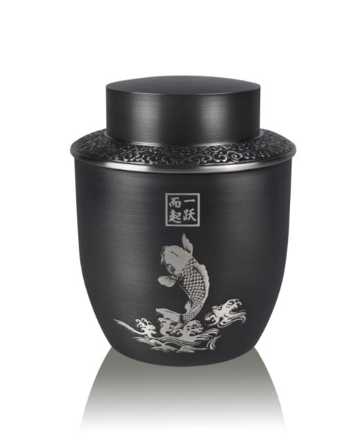 一跃而起-茶叶罐（灰色）101*118mm 商品图0