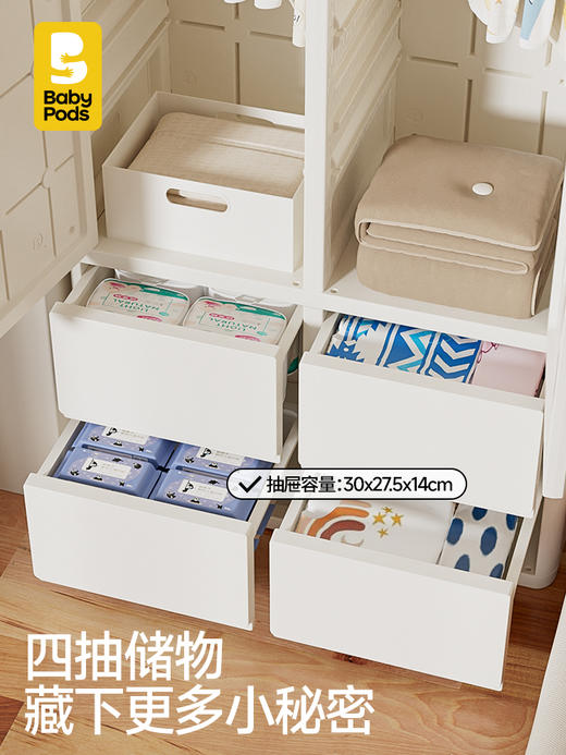 【云优选】babypods儿童衣柜婴儿宝宝喂养台婴儿用品置物架收纳柜玩具收纳架（不支持7天无理由，介意慎拍） 商品图2
