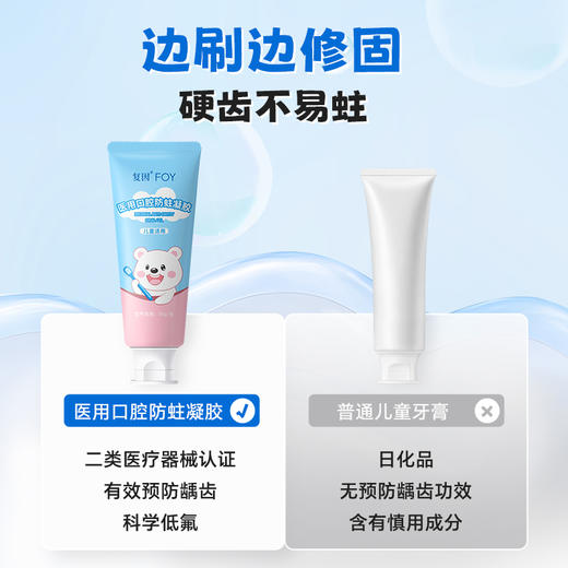 复因FOY 医用口腔防蛀凝胶 60g/支 儿童款 防蛀牙膏 商品图5