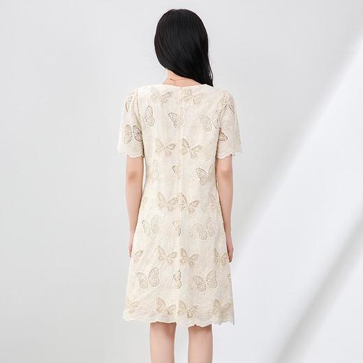 「高货wl」全新升级【铂金会员339/天猫459/差价120】(32214)洛诗琳重工镂空刺绣连衣裙2025夏季蝴蝶花显瘦遮肉裙子女wl32214 商品图1