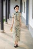ELLA JADE 气质绿色竹叶旗袍连衣裙 20052 商品缩略图0