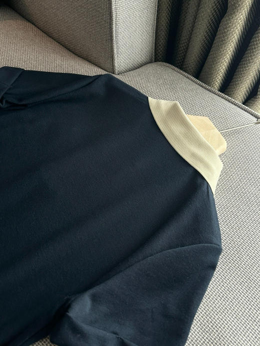 SEL*同款撞色Polo领压褶连衣裙 商品图11