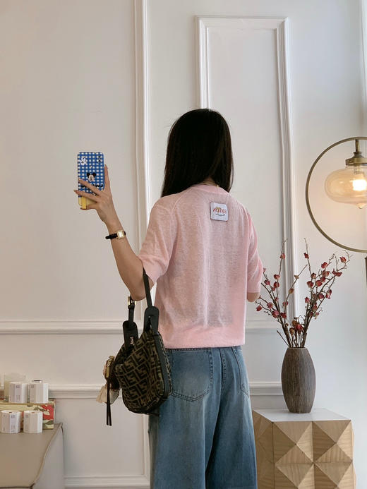 520-6 亲戚工厂 一手渠道货 ED百分百汗麻 舒爽透气针织短袖 商品图6