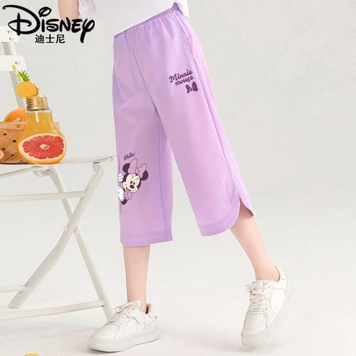 迪士尼女童七分裤夏季薄款冰丝儿童裤子2025新款女大童短裤外穿潮 商品图7